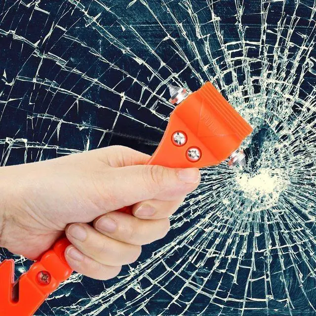 Alt view image 2 of 7 - Car Safety Hammer (2 Pack) - 2-in-1 Emergency Escape Tool with Window Breaker & Seat Belt Cutter for Vehicles, Home & Office