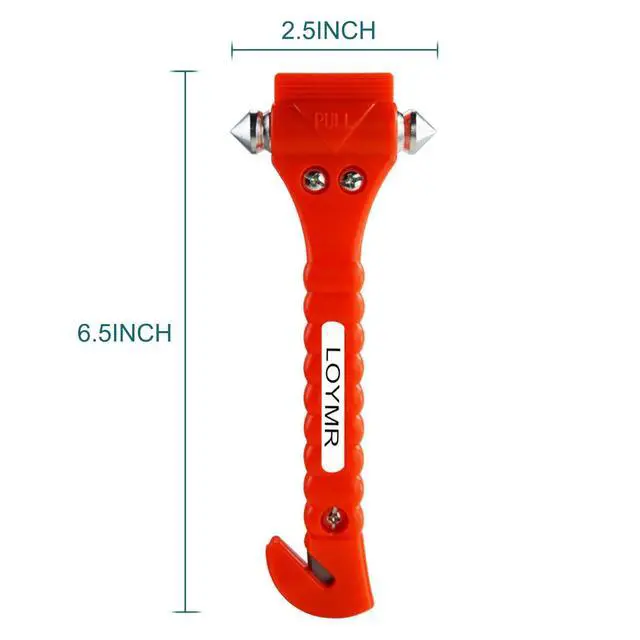 Alt view image 4 of 7 - Car Safety Hammer (2 Pack) - 2-in-1 Emergency Escape Tool with Window Breaker & Seat Belt Cutter for Vehicles, Home & Office