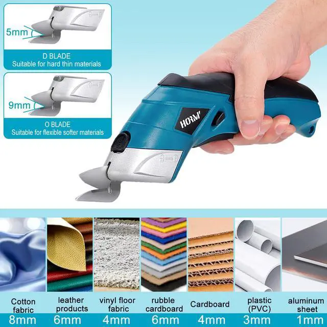 Alt view image 3 of 7 - Cordless Electric Scissors,3.7V Fabric Cutter,Equipped with 2 Blades and 1 Charging line,Electric Cardboard Cutter for Fabrics,Cardboard,Carpets