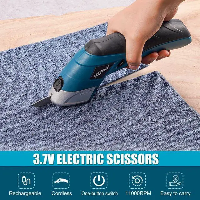 Alt view image 4 of 7 - Cordless Electric Scissors,3.7V Fabric Cutter,Equipped with 2 Blades and 1 Charging line,Electric Cardboard Cutter for Fabrics,Cardboard,Carpets