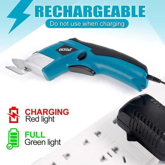 Alt view image 5 of 7 - Cordless Electric Scissors,3.7V Fabric Cutter,Equipped with 2 Blades and 1 Charging line,Electric Cardboard Cutter for Fabrics,Cardboard,Carpets