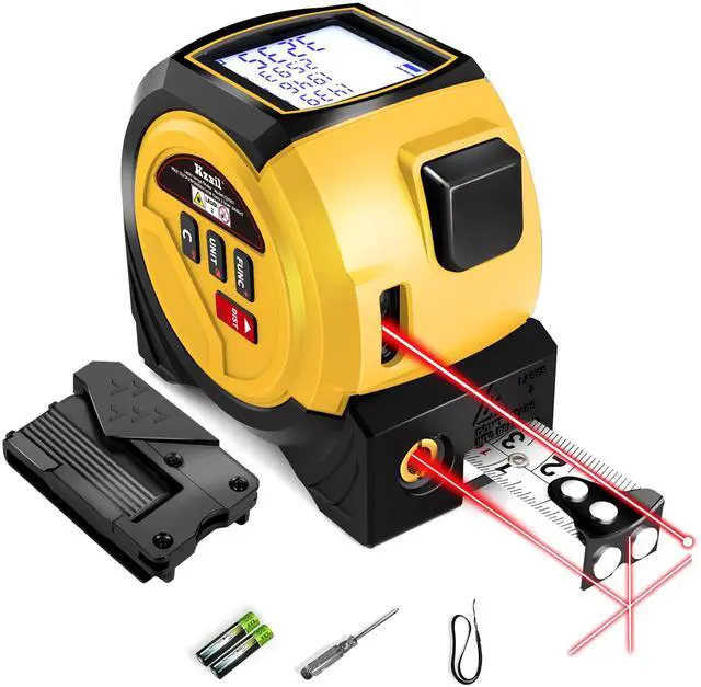 Main image of Laser Tape Measure 3 in 1 Laser Rangefinder Tape Measure 135ft Laser Measuring Tape & 16ft Tape Measure for Pythagorean, Area, Volum, Multi-Unit Conversion (Ft/Ft+in/in)