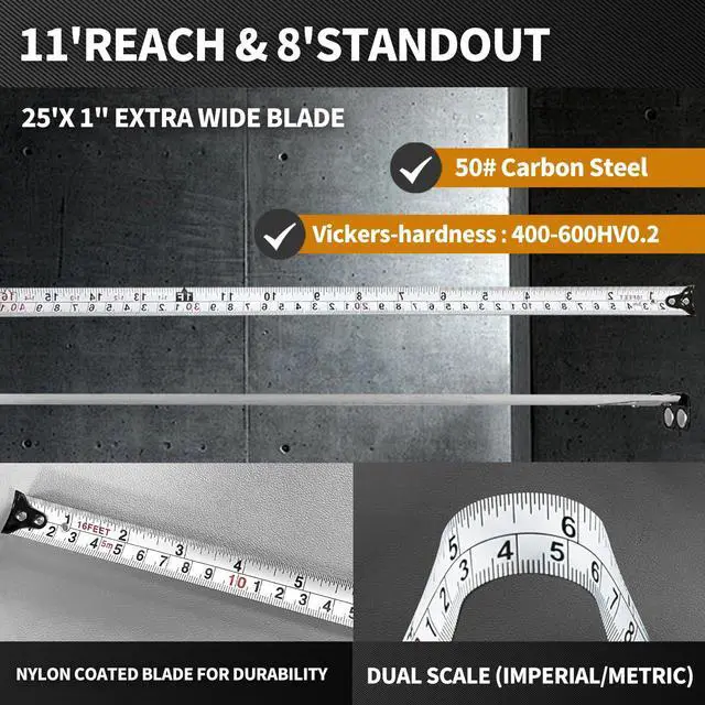 Alt view image 6 of 7 - Laser Tape Measure 3 in 1 Laser Rangefinder Tape Measure 135ft Laser Measuring Tape & 16ft Tape Measure for Pythagorean, Area, Volum, Multi-Unit Conversion (Ft/Ft+in/in)