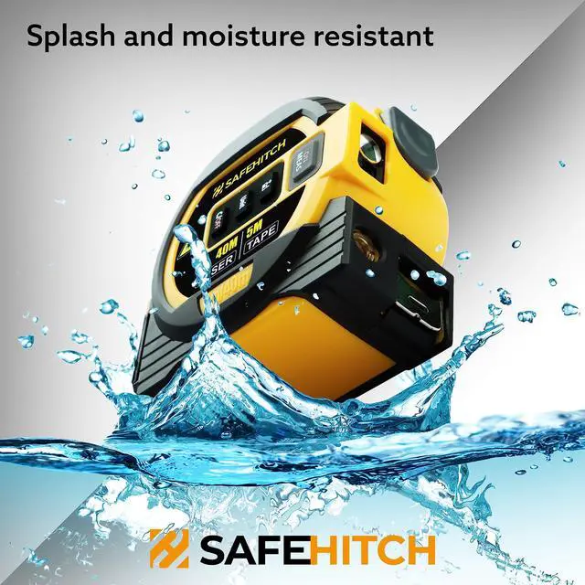 Alt view image 3 of 7 - Laser Tape Measure 3-in-1 with Large LCD Display | Digital Laser Measurement Tool in/ft/m Scales up to 131ft/40M with calculations | Tape Measure 16ft/5M and Cross Line Laser Yellow