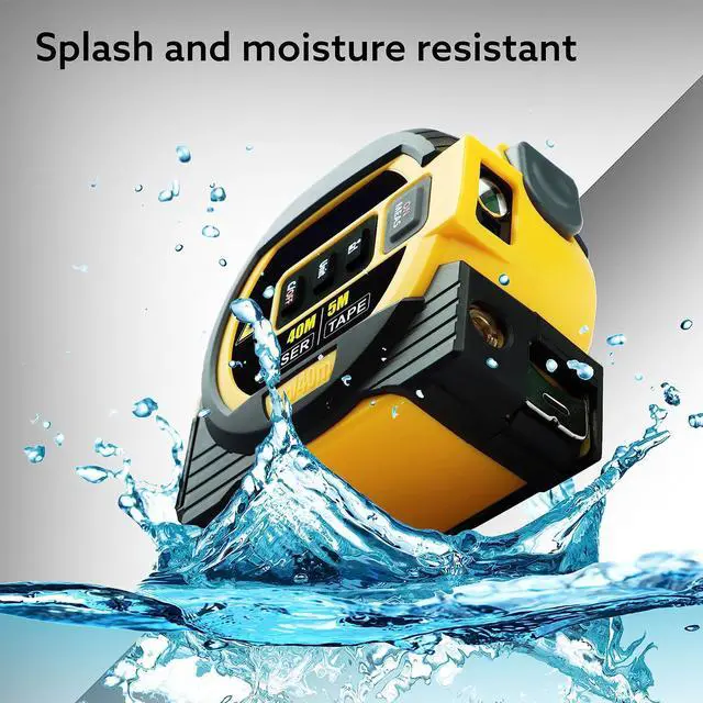 Alt view image 5 of 7 - 3 in 1 Digital Laser Tape Measure | Laser Level Crosshairs | 130ft/40m Laser Distance + 16ft/5m AutoLock Tape | Backlit LCD Display (Ft/Inch/M/mm & Fractions)