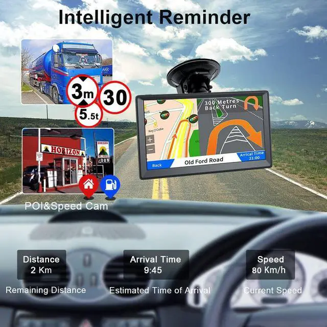 Alt view image 2 of 7 - GPS Navigator for Car, 7" GPS Navigation System for Truck Commercial Drivers 2026 with US/CA/MX Offline Map, Lifetime Free Update, GPS for 7 Vehicles with Voice Drive Guidance, POI/Zip Search, FM