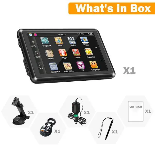 Alt view image 6 of 7 - GPS Navigator for Car, Small Size for Limited Cab, 2026 Offline Map with Free Updates Lifetime, 5-inch Touchscreen, Satallete Navigation, Voice Guidance, Speed & Traffic Alerts, Custom Car Routing