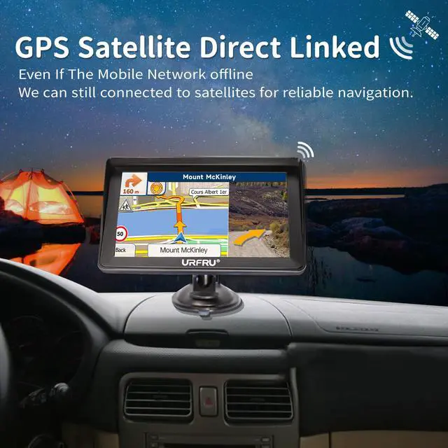 Alt view image 2 of 7 - 7-inch GPS Navigator for Car Truck RV Pickup, 2026 Offline Map with Free Updates Lifetime, Big HD Touchscreen, Satallete Navigation, Voice Guidance, Speed & Traffic Alerts, Custom Truck Routing