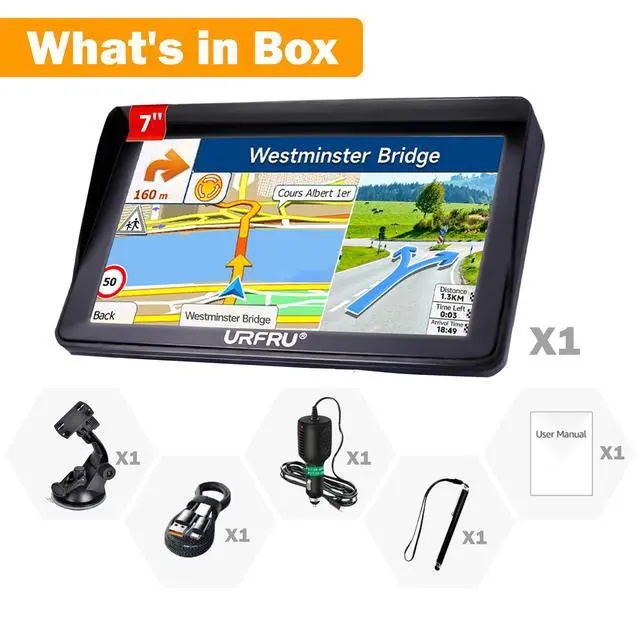 Alt view image 6 of 7 - 7-inch GPS Navigator for Car Truck RV Pickup, 2026 Offline Map with Free Updates Lifetime, Big HD Touchscreen, Satallete Navigation, Voice Guidance, Speed & Traffic Alerts, Custom Truck Routing