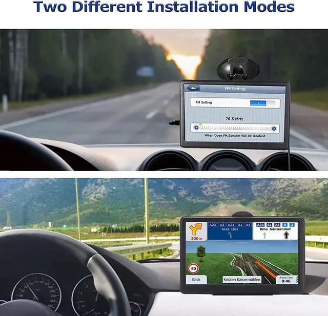 Alt view image 4 of 6 - GPS Navigator for Car Truck RV, Latest 2025 Map, 7 inch Touch Screen Real Voice Spoken Turn-by-Turn Direction Reminding Navigation System for Cars, Vehicle GPS with Speed and Red Light Warning