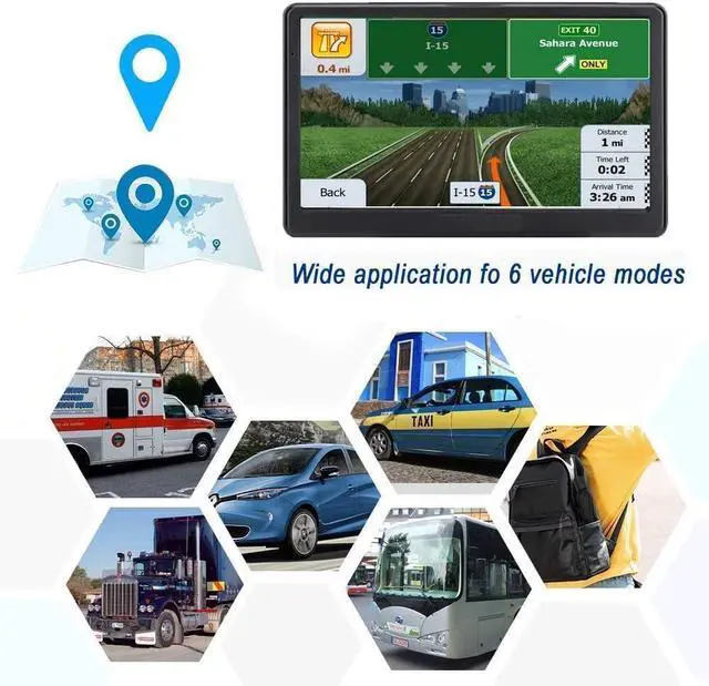 Alt view image 6 of 7 - 7 Inch Car GPS Navigator with 2025 USA Maps, Voice Turn-by-Turn Guidance, Lane Assistance, Speed and Red Light Warning for Vehicles,GPS Satellite Navigator with Free Lifetime Map Update,