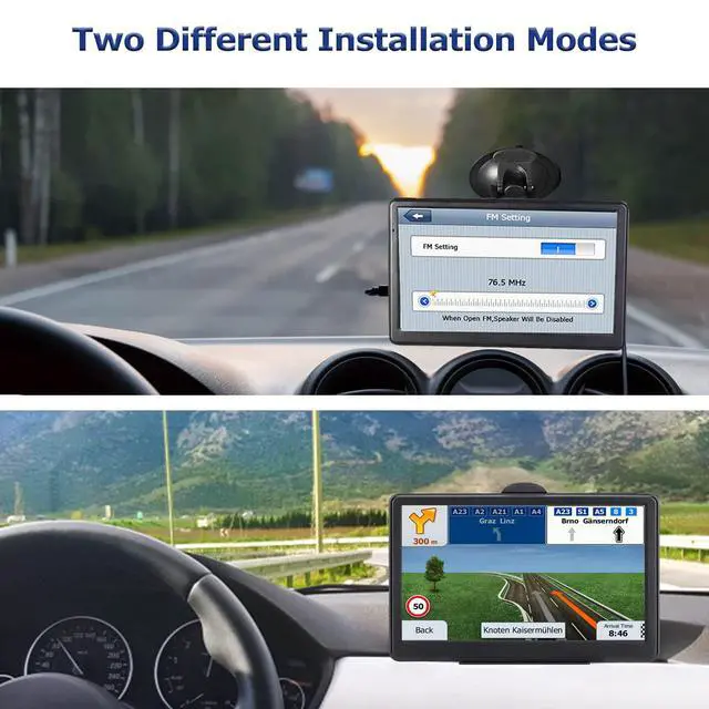 Alt view image 3 of 7 - GPS Navigator for Car Truck RV, 7-inch High-Definition Touch Screen2025 Maps (Free Lifetime Updates), Support Voice Turn Direction Guidance/Speed and Red Light Warning/Custom Truck Routing