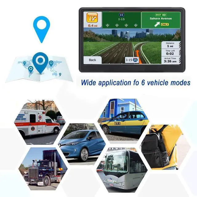 Alt view image 6 of 7 - GPS Navigator for Car Truck RV, 7-inch High-Definition Touch Screen2025 Maps (Free Lifetime Updates), Support Voice Turn Direction Guidance/Speed and Red Light Warning/Custom Truck Routing