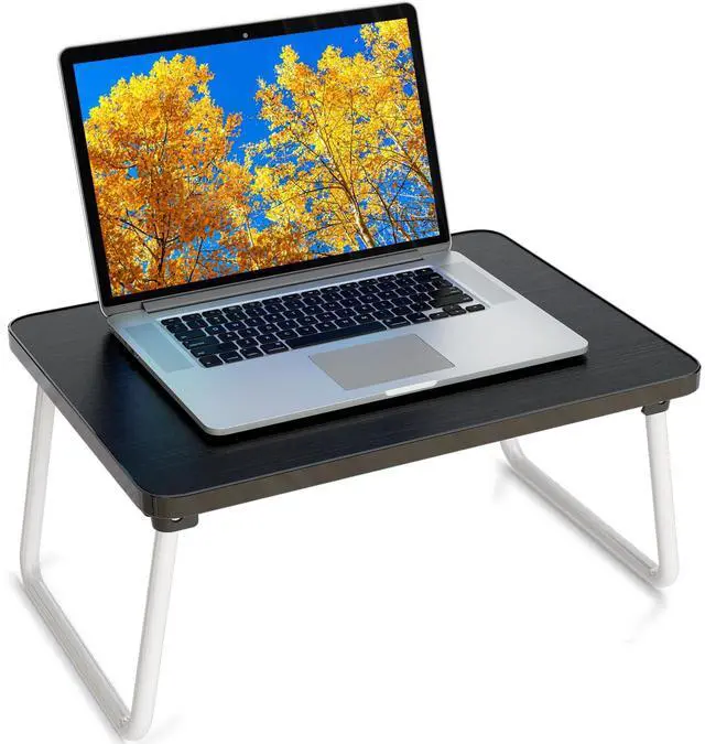 Main image of Lap Desks Laptop Tray for Bed or Couch,Portable Breakfast Serving Tray with Folding Legs,Foldable & Lightweight Mini Table, Laptop Stand for Working, Reading and Writing,Black