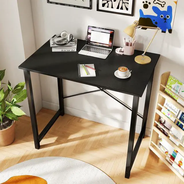 Alt view image 7 of 7 - 32 Inch Office Small Computer Desk Modern Simple Style Writing Study Work Table for Home Bedroom - Wood Black