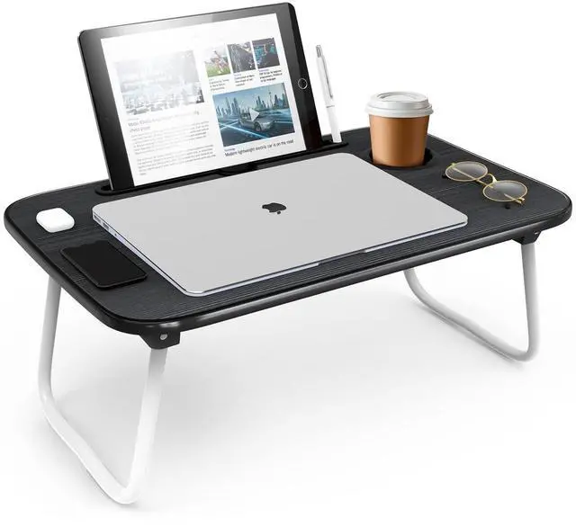 Main image of Laptop Bed Tray Table, Laptop Stand, Portable Lap Desks with Foldable Legs, Reading Desk for Sofa Couch Floor - Small