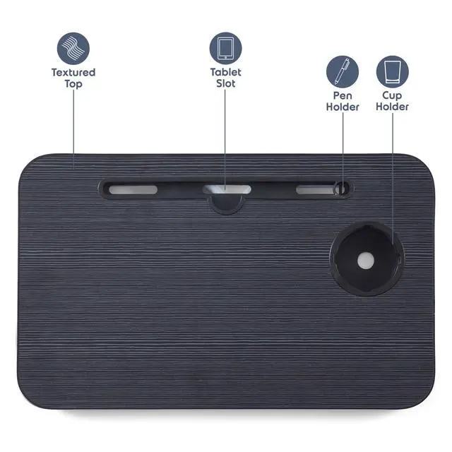 Alt view image 3 of 7 - Laptop Bed Tray Table, Laptop Stand, Portable Lap Desks with Foldable Legs, Reading Desk for Sofa Couch Floor - Small