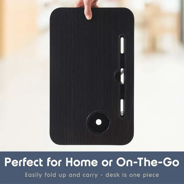 Alt view image 4 of 7 - Laptop Bed Tray Table, Laptop Stand, Portable Lap Desks with Foldable Legs, Reading Desk for Sofa Couch Floor - Small