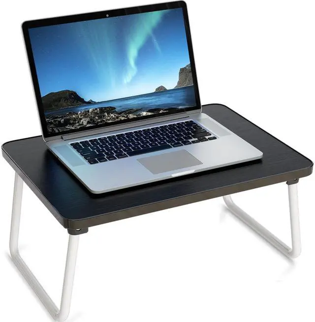 Main image of Foldable Lap Desks Laptop Tray for Bed or Couch,Portable Breakfast Serving Tray with Folding Legs,Lightweight Mini Table, Laptop Stand for Working, Reading and Writing,Black