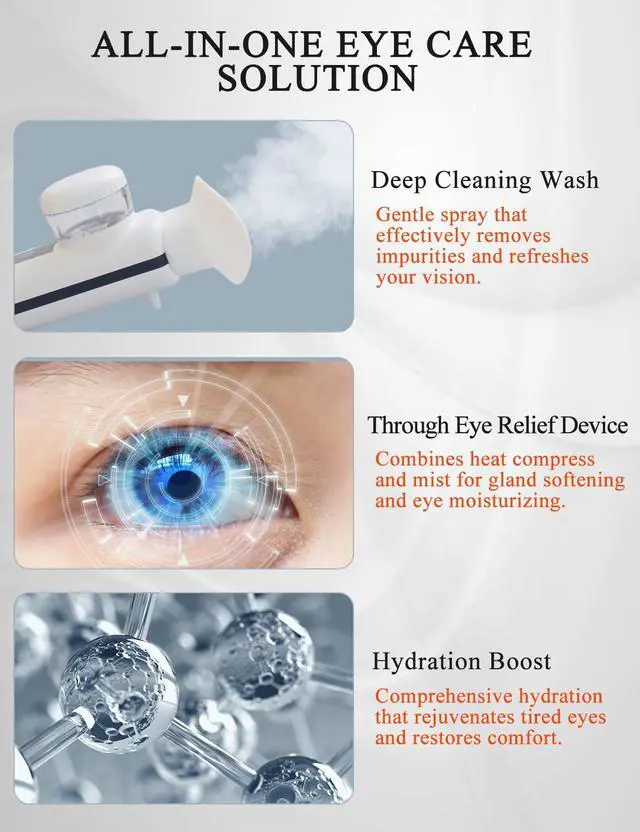 Alt view image 3 of 7 - Heated USB Nano Eye Moisturizer & Soother, Off White