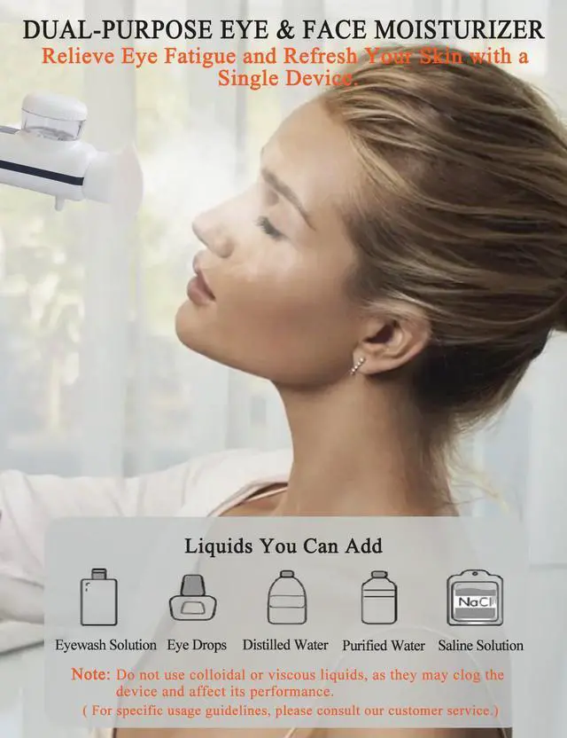 Alt view image 7 of 7 - Heated USB Nano Eye Moisturizer & Soother, Off White