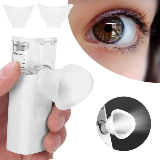 Alt view image 2 of 7 - Dry Eye Humidifier Mist Sprayer - Portable Moisturizing Machine, Cool Steamer, Fast Steam Sprayer for Eye Skin Care, Makeup (White)