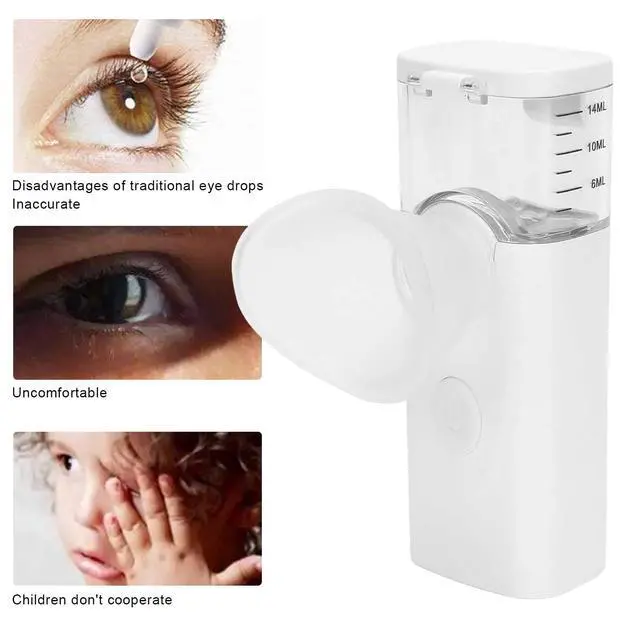 Alt view image 6 of 7 - Dry Eye Humidifier Mist Sprayer - Portable Moisturizing Machine, Cool Steamer, Fast Steam Sprayer for Eye Skin Care, Makeup (White)