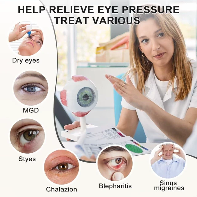 Alt view image 2 of 6 - Heated Eye Mask, Washable USB Electric Moist Heat Warm Compress for Eyes, Eye mask with Flaxseed for Dry Eyes, Blepharitis, Chalazion, MGD, Stye Eye Treatment