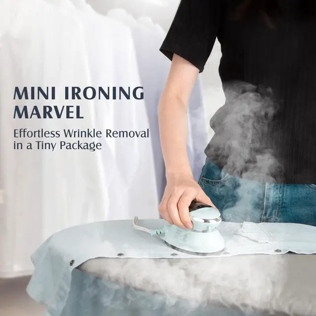 Alt view image 4 of 7 - Travel Iron Mini with Steam for Clothes with Dual Voltage, Portable Mini Ironing Machine with Non-Stick Soleplate, Small Iron for Sewing, Quilting and Handcraft