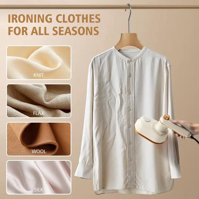 Alt view image 5 of 7 - Handheld Steam Iron with Anti-Scalding Base,2026 New1000W Portable Fabric Steamer for Clothes,2-in-1 Steamer and Irons, 10S Fast Heat-Up,180° Swivel Handle Mini Travel Iron for Home,Travel (Green)