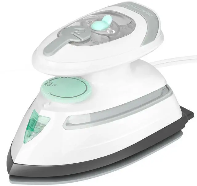 Main image of Mini Travel Steam Iron for Clothes with Dual Voltage, Temperature Control, Non-Stick Soleplate and Cord Storage, Ideal for Sewing, Quilting and Handcraft