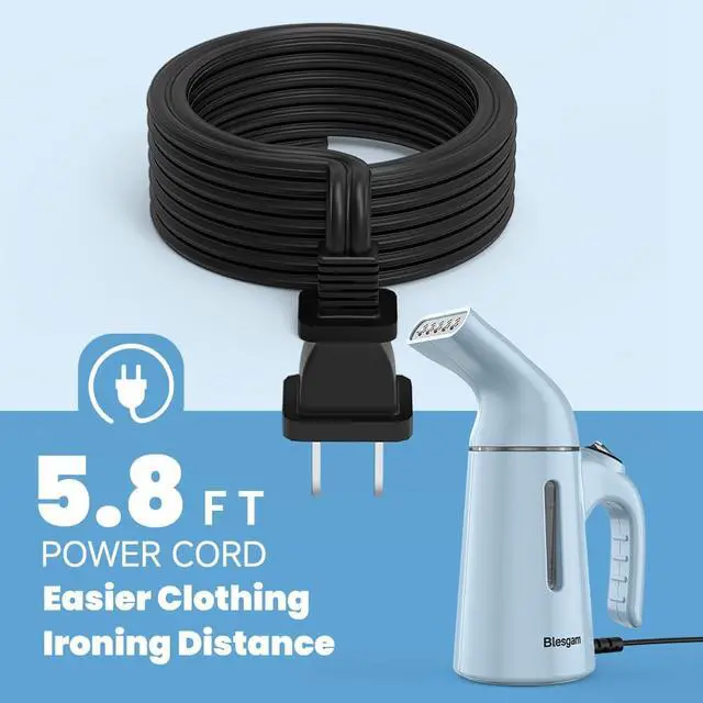 Alt view image 5 of 7 - Steamer for Clothes 700W, Fast Heat-up in 40S, 120ML Water Tank, 25g/min Strong Penetrating Steam, Portable Clothes Steamer Iron for Travel and Home(GY169-Blue)