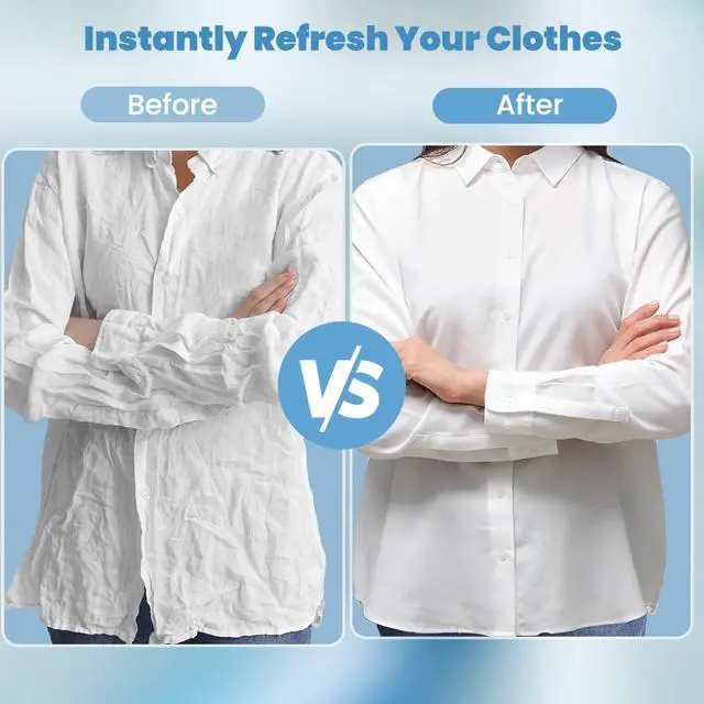 Alt view image 6 of 7 - Steamer for Clothes 700W, Fast Heat-up in 40S, 120ML Water Tank, 25g/min Strong Penetrating Steam, Portable Clothes Steamer Iron for Travel and Home(GY169-Blue)