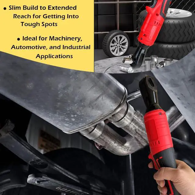 Alt view image 6 of 6 - Cordless Ratchet Wrench 3/8" Compatible for Mil-waukee 18V Battery,500RPM Brushless Electric Ratchet Wrench,75 Ft-lbs Power Wrench Ratchet,7 Sockets, 1/4" Adapter, 3" Extension BarTool only