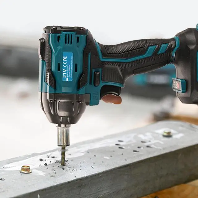 Alt view image 6 of 7 - Cordless Impact Wrench, 21V Torque Power Impact Driver, 1/2" Power Impact Wrenches with 2 * 2.0Ah Batteries with 19 Accessories, Electric Impact Motor Variable Speeds for home installation (Blue)