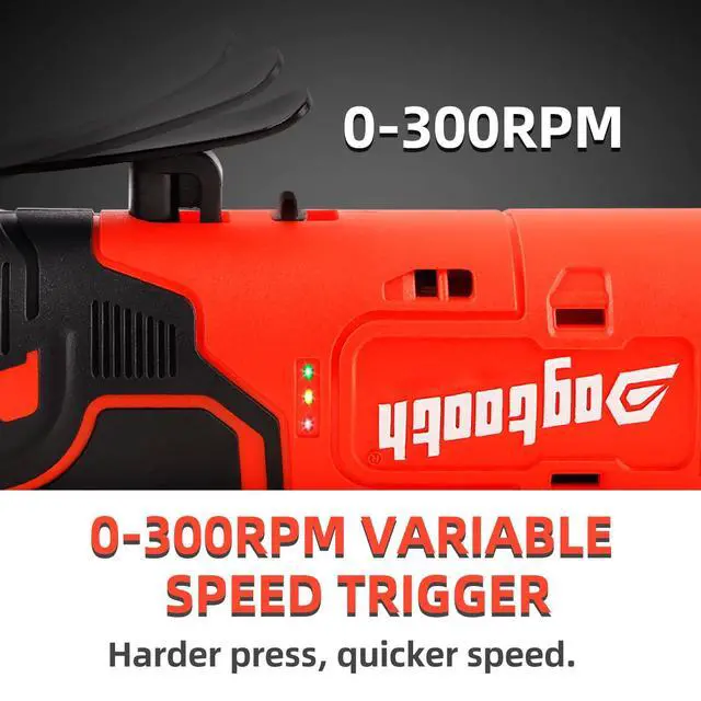 Alt view image 6 of 7 - Extended Cordless Electric Ratchet Wrench Set,40 Ft-lbs, 300 RPM, Brushless, Variable Speed Trigger, 3/8" 16.8V Power Ratchet Tool Kit With 1 * 1500mAh Lithium-Ion Battery And Charger