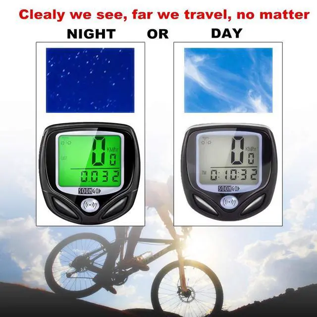 Alt view image 7 of 7 - Bike Speedometer, Bicycle odometers,Bicycle Speedometer Wireless Cycle Bike Computer Waterproof Bike Odometer with LCD Display Speedometer Accurate Speed Tracking & Multi-Function