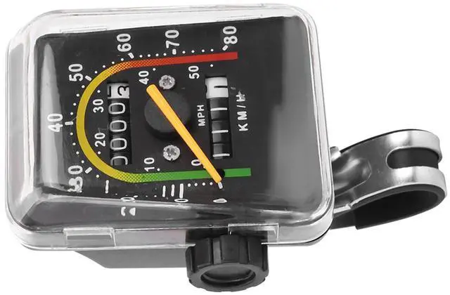 Alt view image 6 of 7 - Speedometer for Bicycle Mechanical mph and Wired Distance narioote Odometer myometer mileometer Silver Bikes Mountain in Miles an Hour