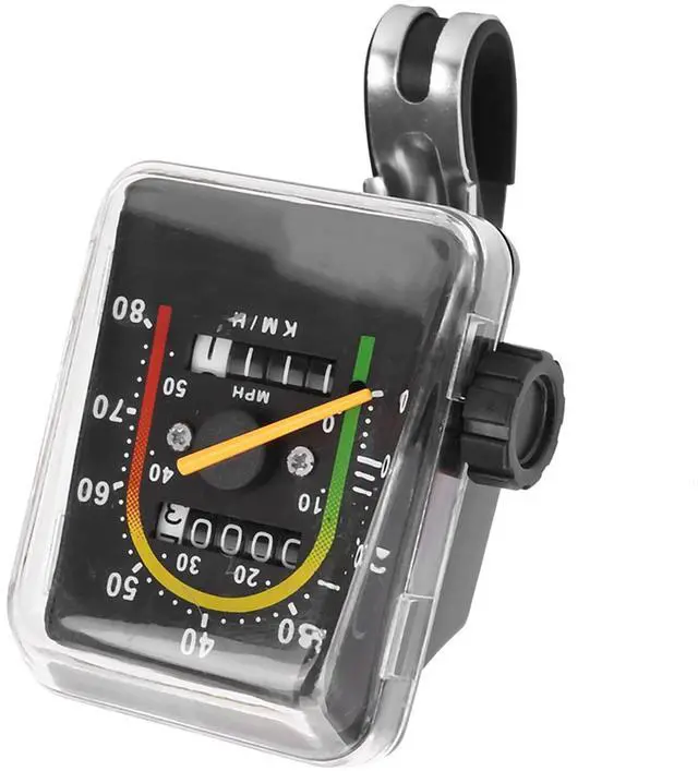 Alt view image 5 of 7 - Speedometer for Bicycle Mechanical mph and Wired Distance narioote Odometer myometer mileometer Silver Bikes Mountain in Miles an Hour