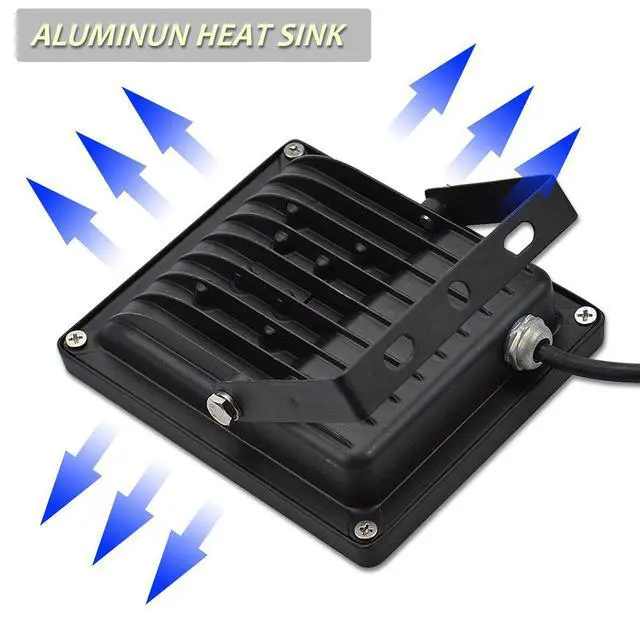 Alt view image 7 of 7 - LED RGB Flood Light Stage Lighting, 30W Outdoor Color Changing Lights with Remote Control, IP65 Waterproof Dimmable Wall Washer Light, Flood Lamp 16 Colors 4 Modes with US 3-Plug