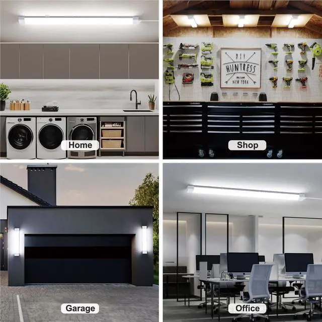 Alt view image 7 of 7 - Under Cabinet Lights with Plug. 3000K-6500K Dimming and Color. with Wireless Control Panel and Remote Control.15W 1500LM for Garage, Kitchen, Bathroom, Closet, Office (16 inch)