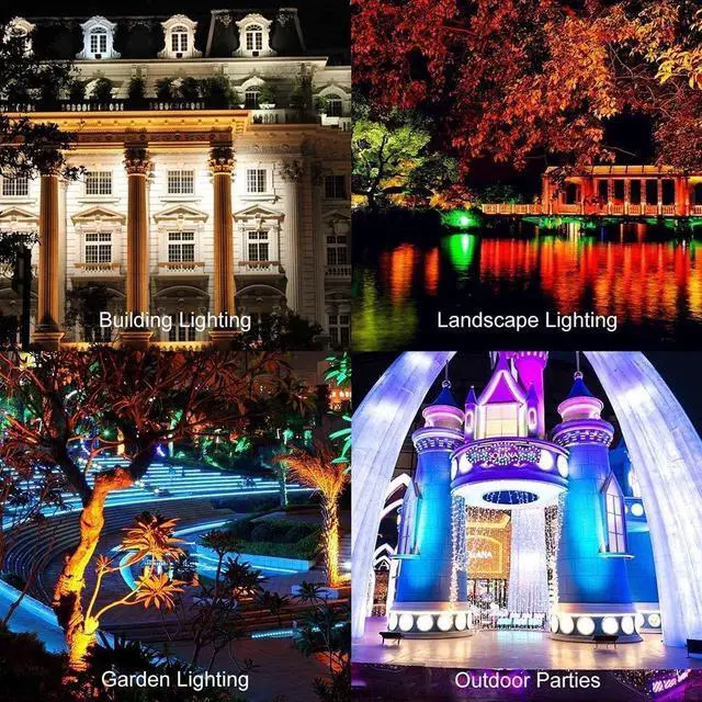 Alt view image 6 of 7 - 100W Equivalent Led Color Changing Flood Lights Multi Colors RGB Uplighting with Remote, IP65 Waterproof Stage Light, Dimmable Colored LED Light, Flood Light for Christmas Party Outdoor Indoor Decor