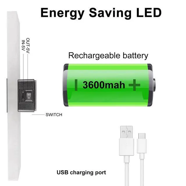 Alt view image 5 of 7 - Wall Sconce, LED Wall Lights for Room Decor, Battery Operated Wall Sconce, Remote Control, Dimmable, Rechargeable, Small Night Lights for Hallway Stairway Porch Closet