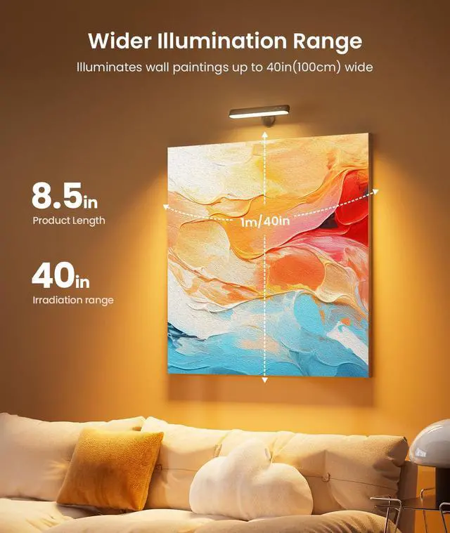 Alt view image 4 of 7 - Rechargeable 7500mAh Battery Operated Wall Sconces for Bedroom,LED Wall Lights with Remote Control and Touch,360° Rotation,3 Colors Temperatures Dimmable Black Wall Lamps with 15 RGB Colors,2 Pack