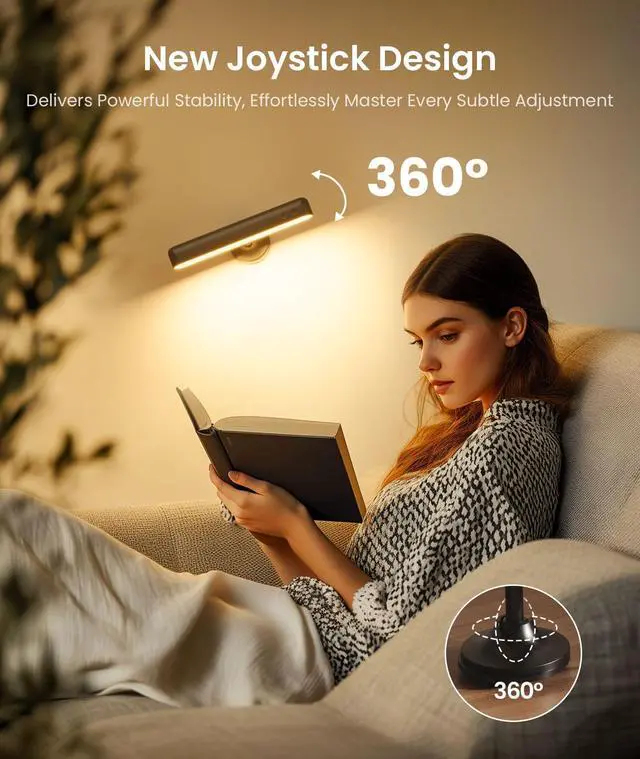 Alt view image 6 of 7 - Rechargeable 7500mAh Battery Operated Wall Sconces for Bedroom,LED Wall Lights with Remote Control and Touch,360° Rotation,3 Colors Temperatures Dimmable Black Wall Lamps with 15 RGB Colors,2 Pack