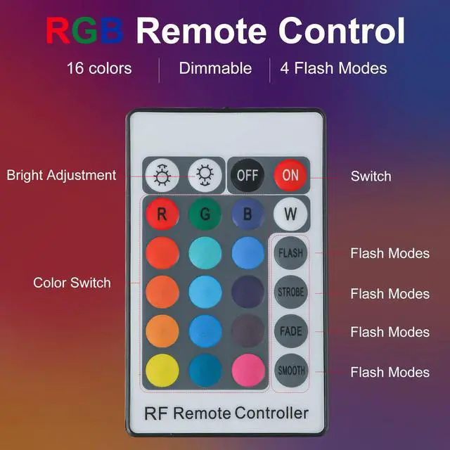 Alt view image 6 of 7 - LED Wall Lights for Room Decor, 16 Colors RGB Wall Lamp, Battery Operated Wall Sconce 6000mAh, Rechargeable, Remote Control, Dimmable, Cordless Wall Light for Bedroom Living Room, Black