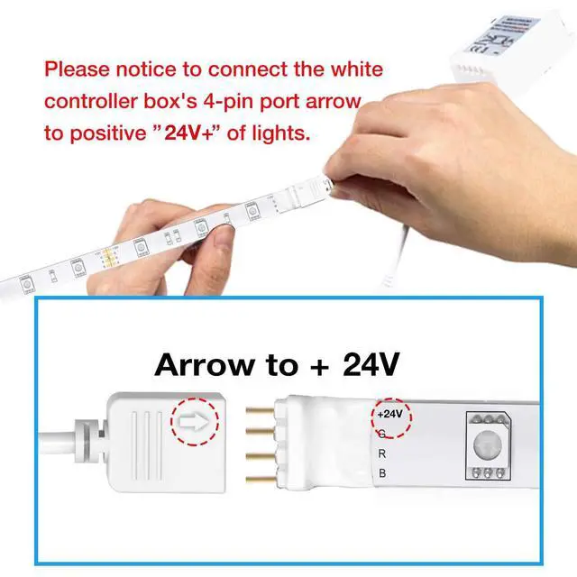 Alt view image 4 of 7 - Led Strip Lights 32.8 ft RGB Color Changing Lights Strip for Bedroom, Desk, Home Decoration, with Remote and Power Supply