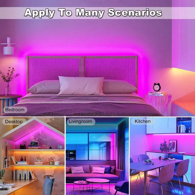 Alt view image 6 of 7 - Pink LED Strip Lights USB 5V 4.9ft Small Dimmable COB Light Strip with USB Dimmer Switch for Bedroom/Gaming Setup/DIY Crafts/TV Backlighting/Indoor Ambiance Decor