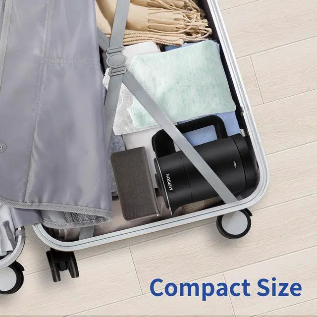 Alt view image 6 of 6 - 0.6L Small Electric Kettles Stainless Steel, Travel Mini Hot Water Boiler Heater, Double Wall Cool Touch Portable Teapot, Auto Shut-Off & Boil-Dry Protection, 120V/800W, 2 Year Warranty (Black)