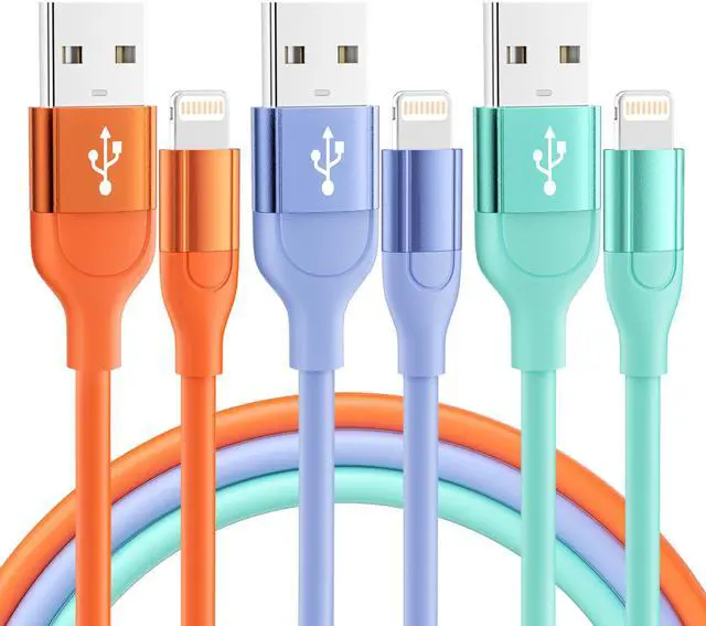 Main image of iPhone Charger 3Pack 10 FT Apple MFi Certified Lightning Cable Fast Charging iPhone Charger Cord Compatible with iPhone 14 13 12 11 Pro Max XR XS X 8 7 Plus SE iPad and More - Multicolor